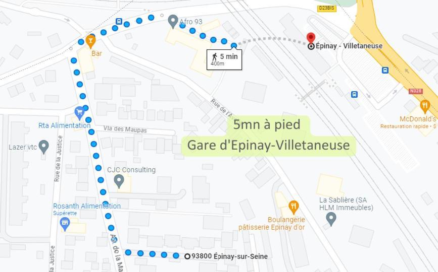 Parking Prive Gratuit - 15Mn Paris - Gare A Pied En 5Mn - Tout Equipee - Terrasse - Jardin - Stade De France - Casino D'Enghien - Hippodrome, Universite Épinay-sur-Seine Dış mekan fotoğraf