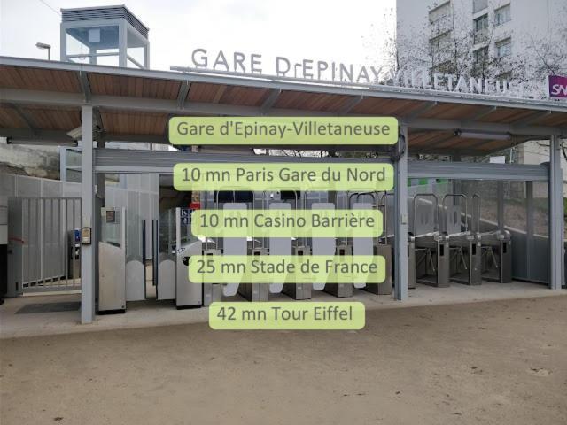 Parking Prive Gratuit - 15Mn Paris - Gare A Pied En 5Mn - Tout Equipee - Terrasse - Jardin - Stade De France - Casino D'Enghien - Hippodrome, Universite Épinay-sur-Seine Dış mekan fotoğraf